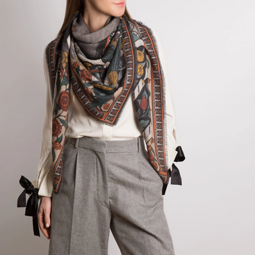 Tipu's Hound Silk Twill Shawl 135