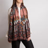 Tipu’s Hound Mulberry/Tumeric Wool Cashmere Shawl