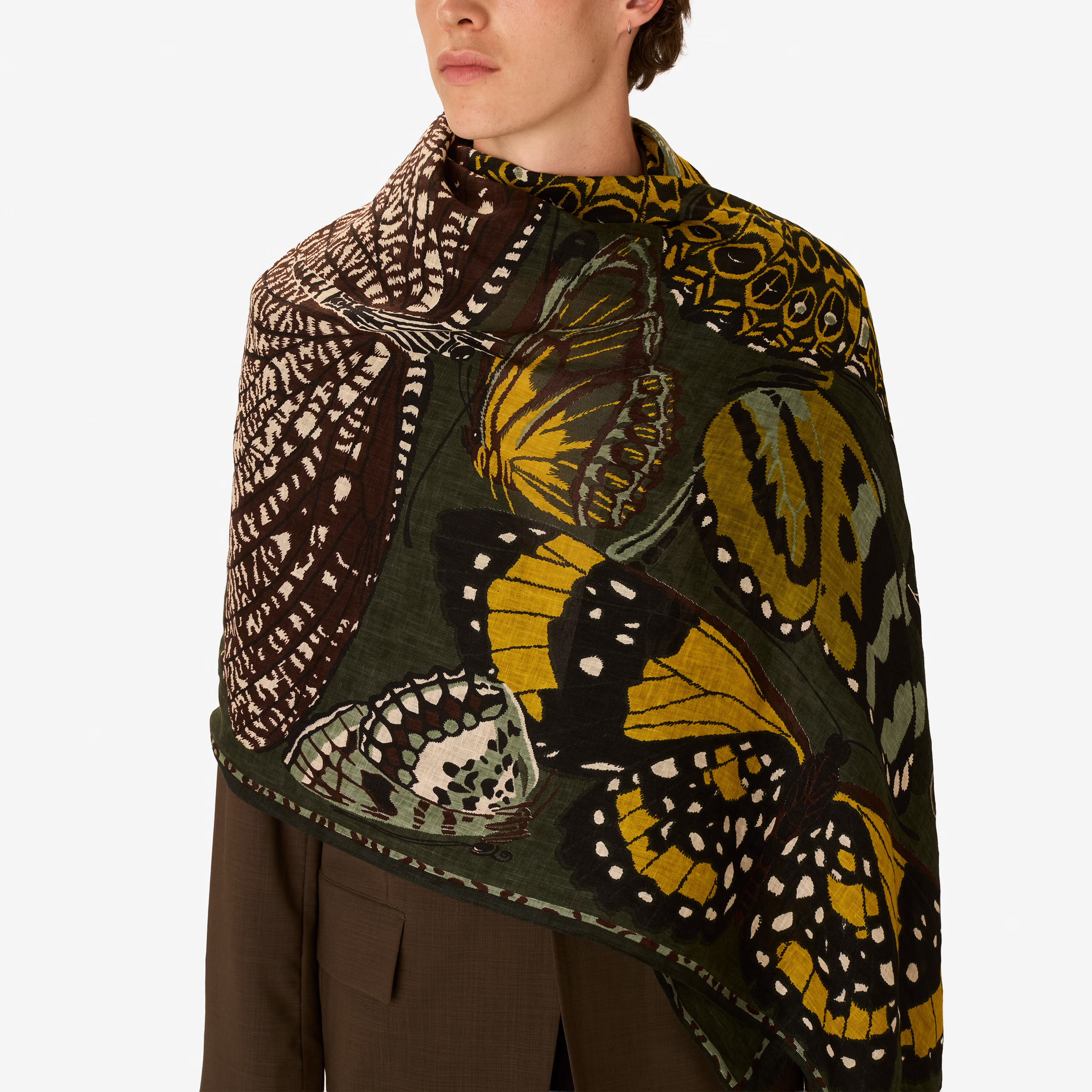 PAPILLONS Scarf 100 in Khaki – Beyond Scarf
