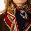 Nicolas Wool Square 100 Scarf in Navy Blue