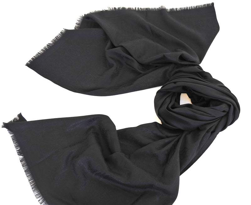 Palma Wool Stole in Black