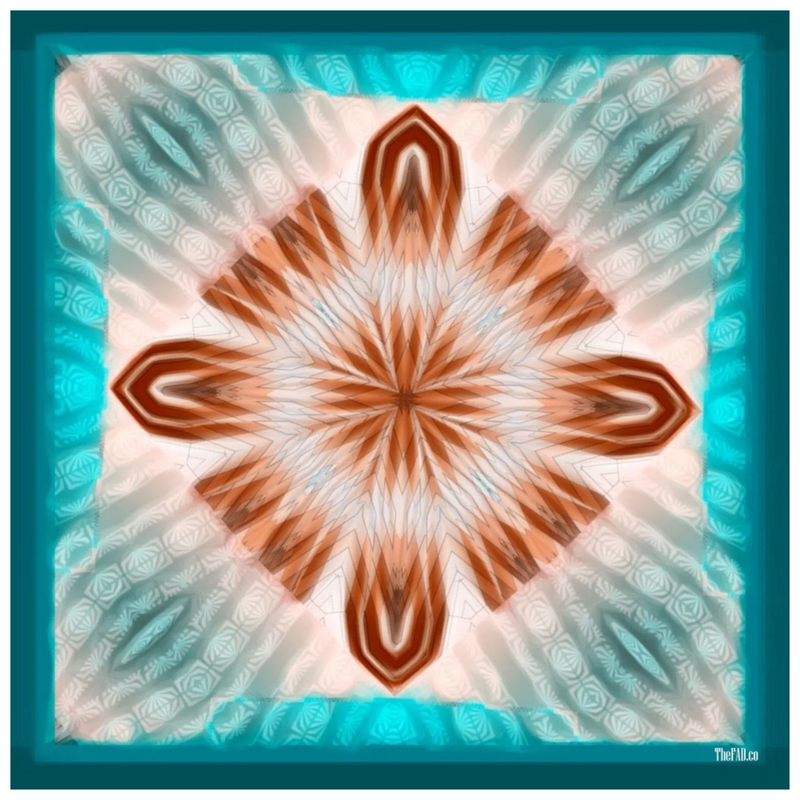 Blue & Copper Mare Silk Crêpe Scarf