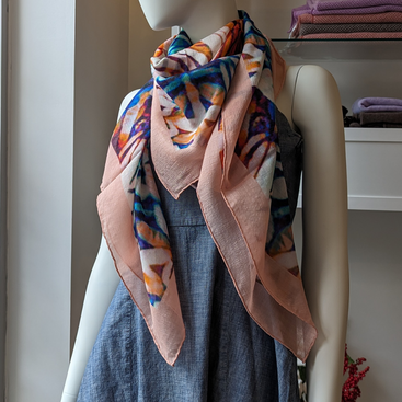 Swirls Winter Cotton Wool Scarf