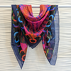 Magenta & Blue Winter Cotton Wool Scarf