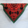 Green & Red AKM Museum Silk Crêpe Scarf
