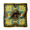 Olive Green Fractal Silk Pocket Square