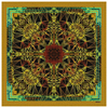 Harvest Gold & Black Flame Silk Scarf