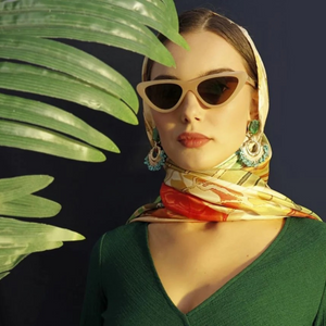Floral Flame Silk Shawl
