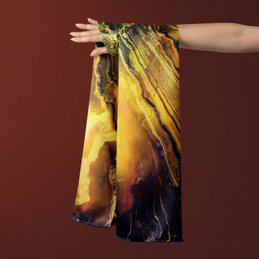 Lava Flame Flame Silk Shawl