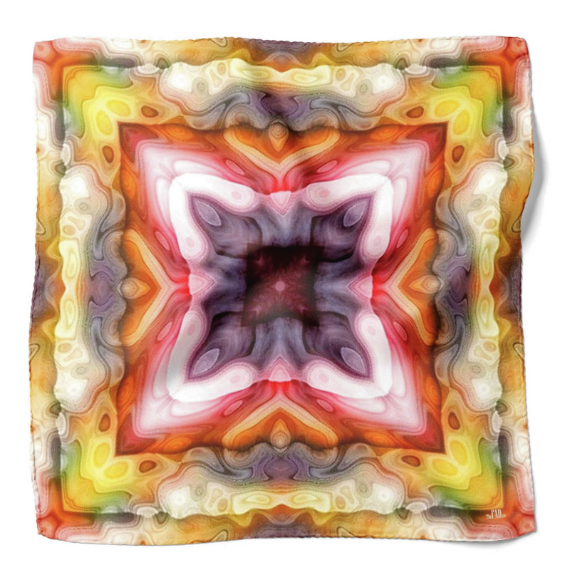 Yellow & Red Terra Silk Scarf