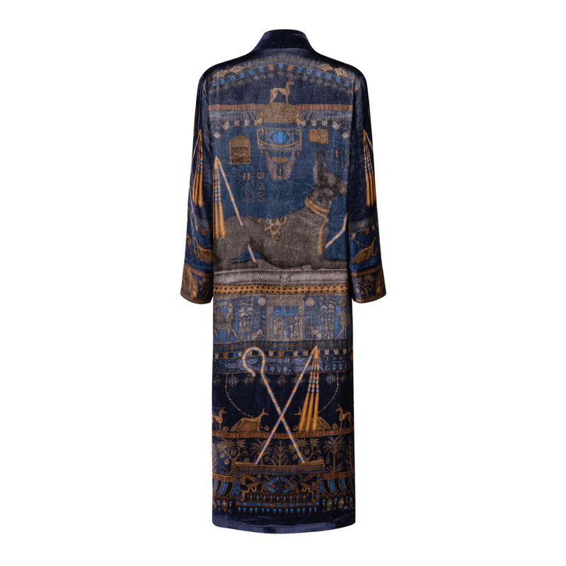 Ode to Anubis Long Velvet Jacket