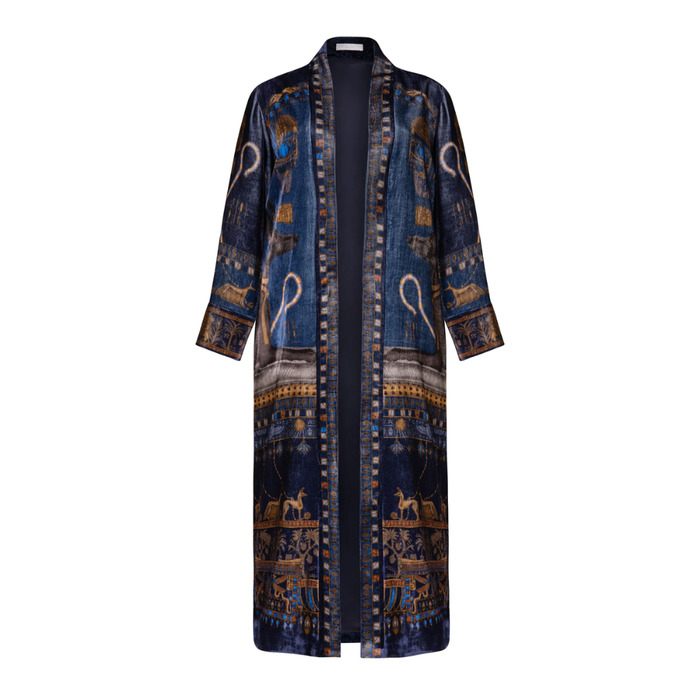 Ode to Anubis Long Velvet Jacket