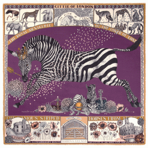 The Royal Striped Horses - Large Wool and Silk