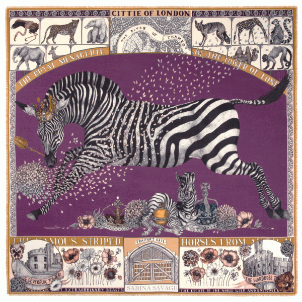 The Royal Striped Horses - Large Silk