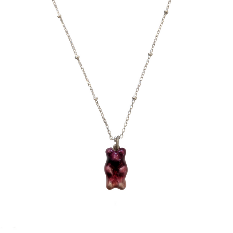 The Gummy Necklace - Silver Base - Short