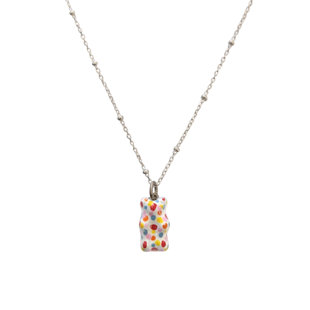 The Gummy Necklace - Silver Base - Short