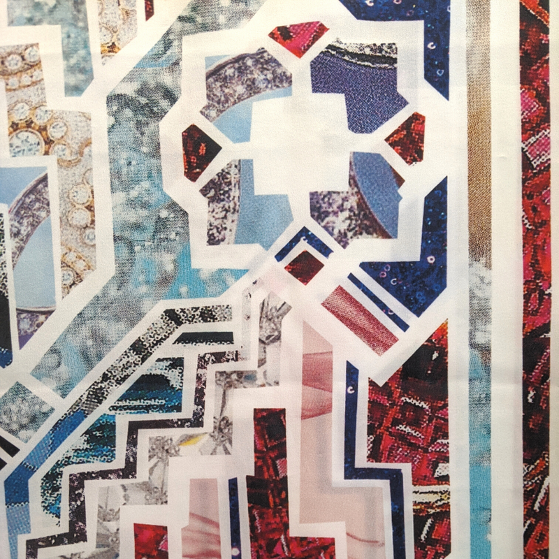 Scarf Design Geometry Geometry - Oversized Silk Scarf by Astrid Sarkissian – Beyond Scarf