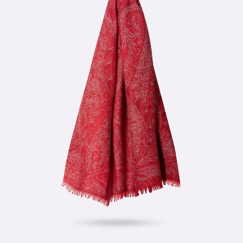 Absolute Cashmere & Wool Jacquard - Rouge