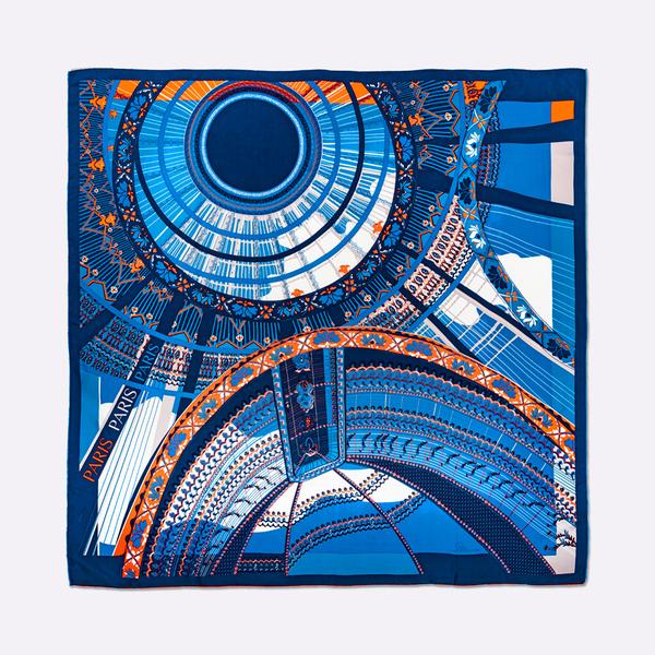 Paris Silk Scarf - Marine
