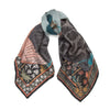 The Panther and Flamingo - Silk Scarf 90 cm x 90 cm