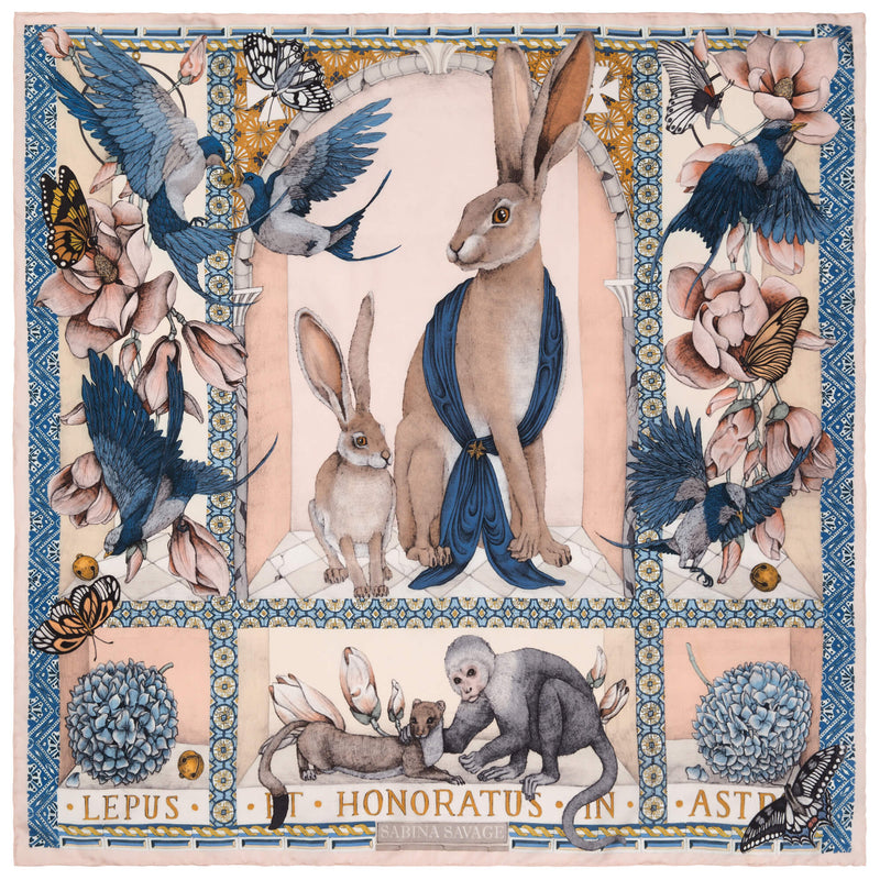 Hare's Gift - 90cm x 90cm Silk