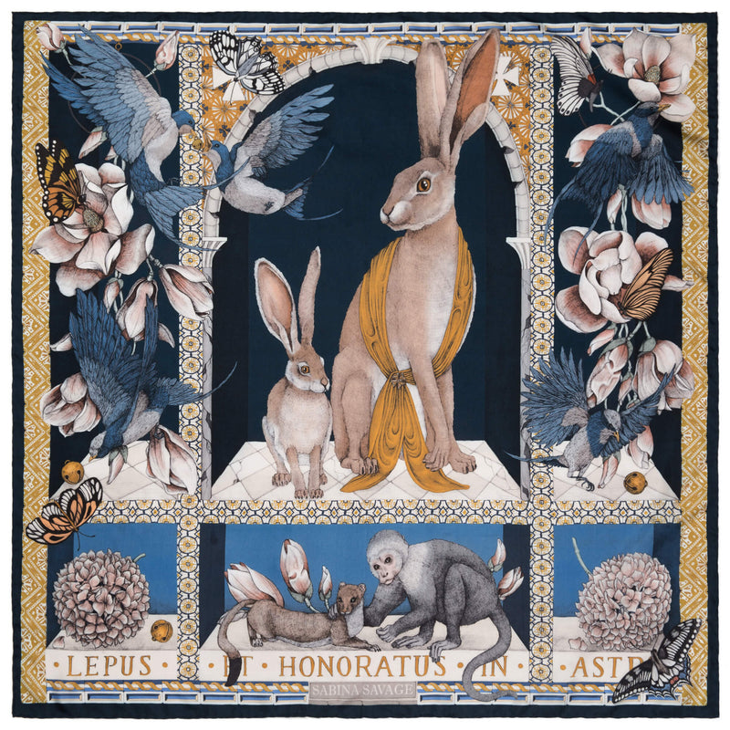 Hare's Gift - 90cm x 90cm Silk
