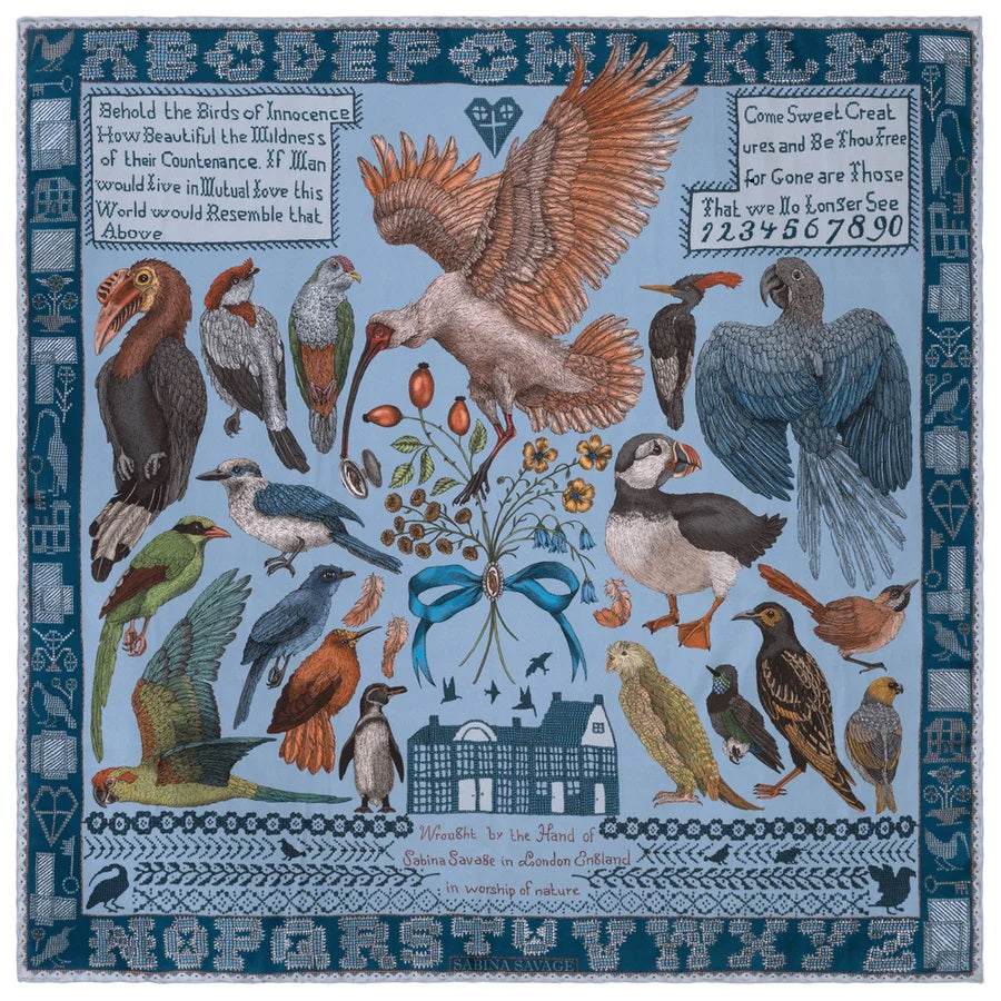 The Birds of Innocence - 90cm x 90cm Silk