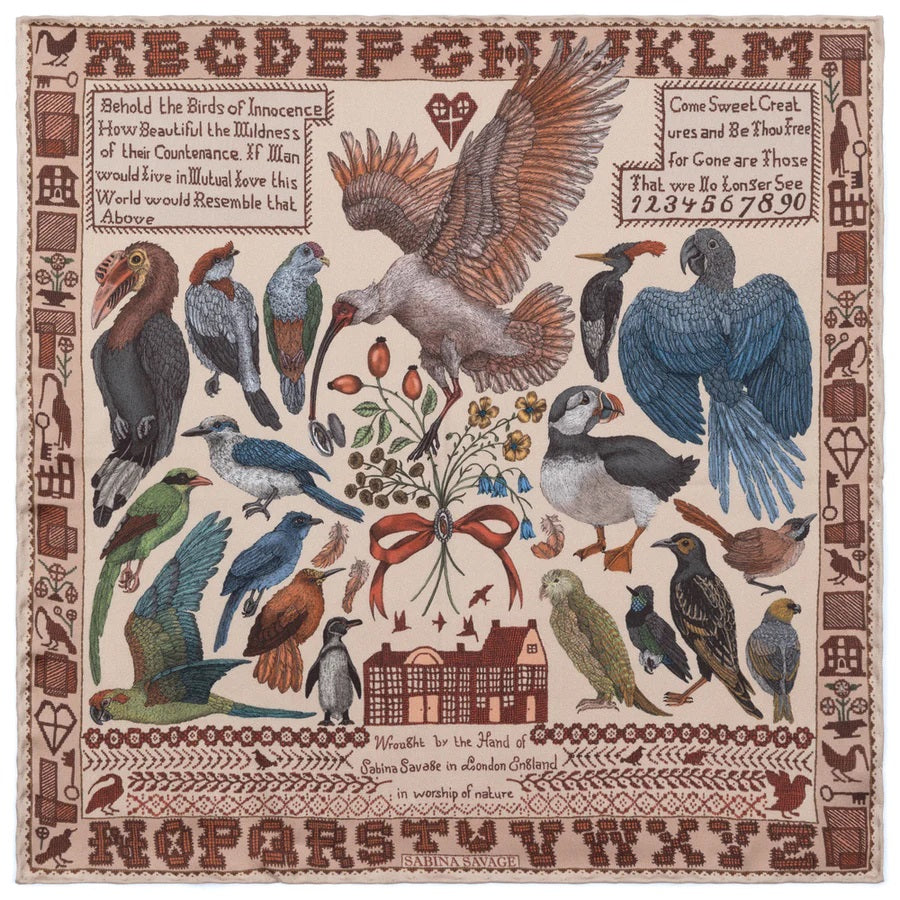 The Birds of Innocence Neckerchief/Pocket Square