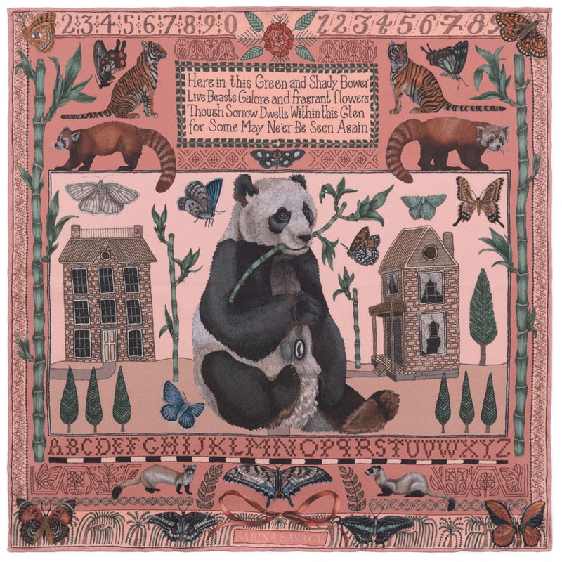 The Butterfly Panda Neckerchief/Pocket Square