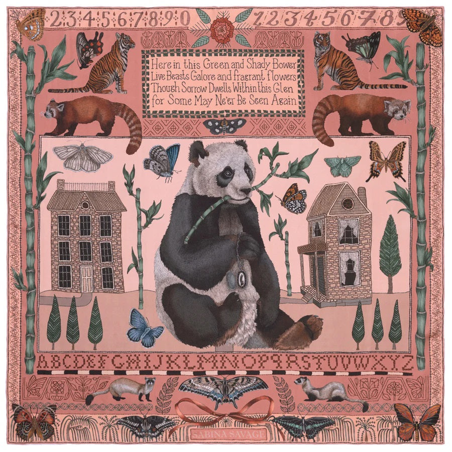 The Butterfly Panda - 90cm x 90cm Silk