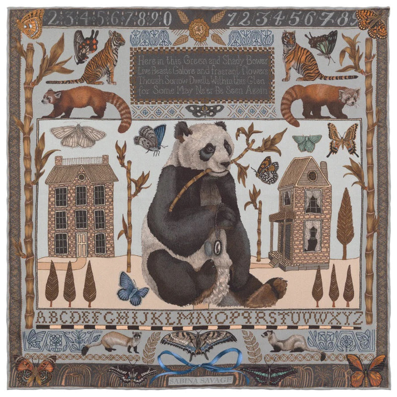 The Butterfly Panda Neckerchief/Pocket Square