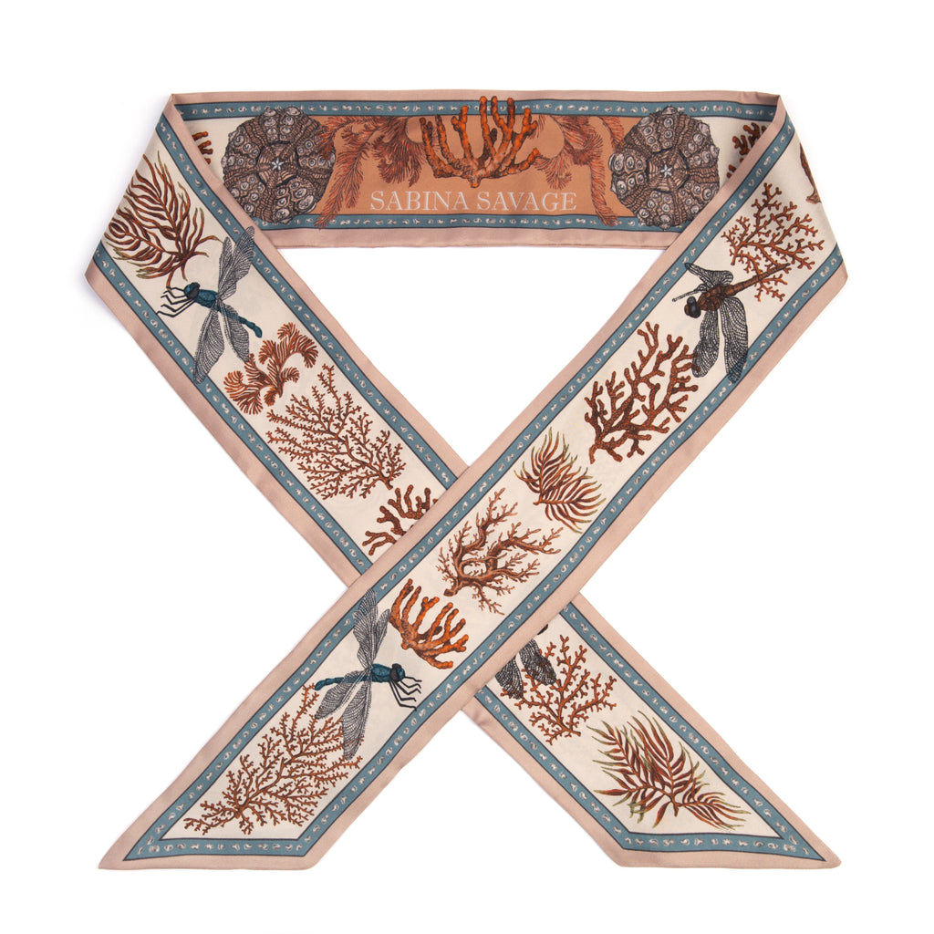 The Pelicans and The Sea - Large Silk Ribbon