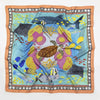 Island Life: Beneath the Water Silk Twill Scarf - Coral