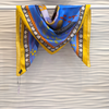 Island Life: Beneath the Water Silk Twill Scarf - Yellow