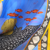 Island Life: Beneath the Water Silk Twill Scarf - Yellow