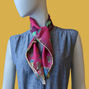 Dreams of Butterflies Small Silk  - Red Garnet