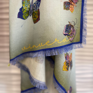 Dreams of Butterflies Wool - Blue Lace Agate