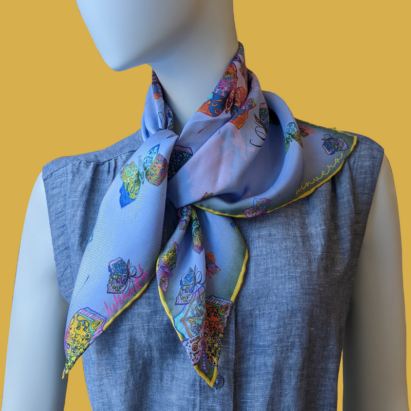 Dreams of Butterflies Small Silk  - Lavender Amethyst