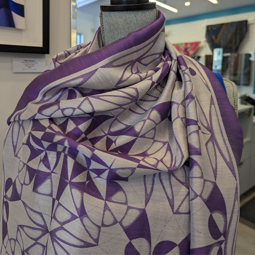 New Optical Woven Silk Scarf