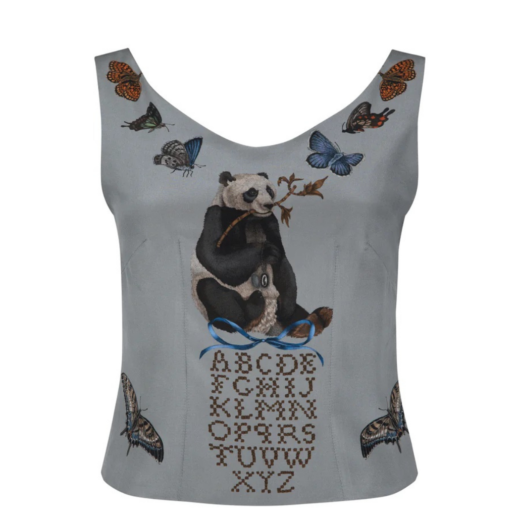 The Butterfly Panda Silk Top