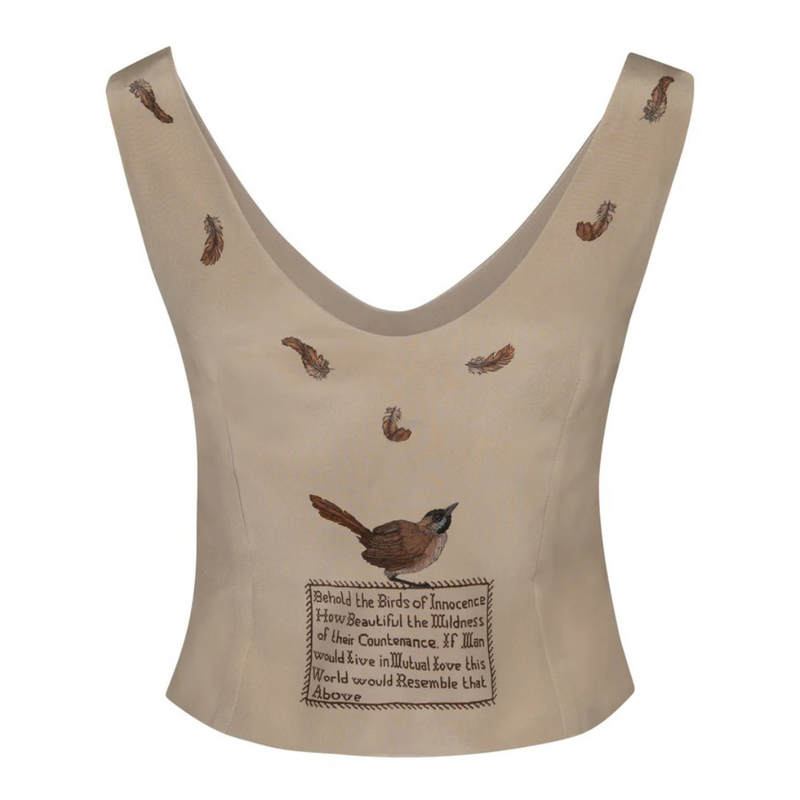 The Birds of Innocence Silk Top