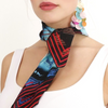 Blue & Red Mare Silk Crêpe Scarf