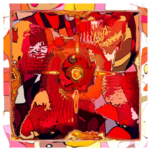 Red Flame Silk Crêpe Scarf