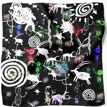 Black Terra Silk Scarf