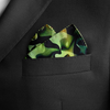 Green Fractal Silk Pocket Square