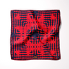 Red Fractal Silk Pocket Square