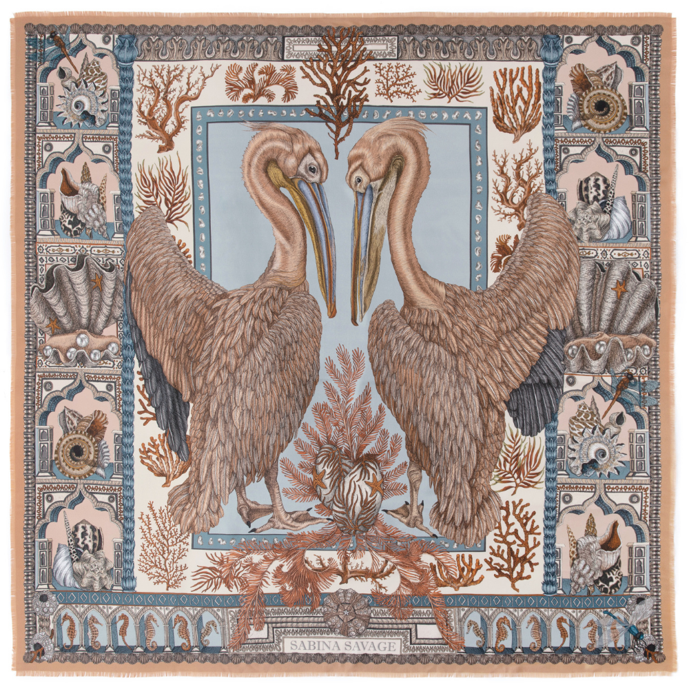 The Pelicans and The Sea - Large Silk