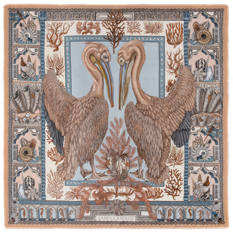 The Pelicans and The Sea - Large Silk